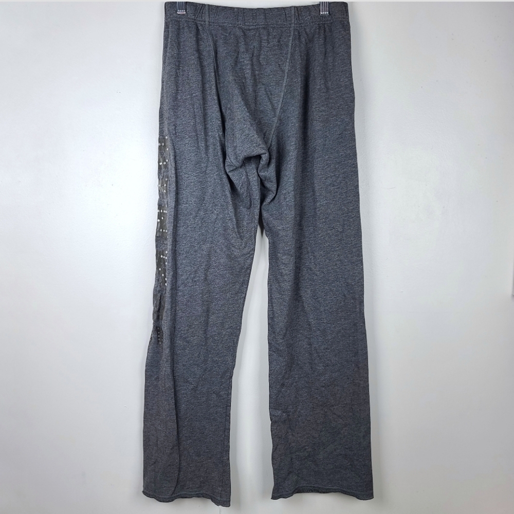 Vtg Y2K 2000 VS Pink 1986 University Gray Rhinestone Loungepants Sweatpants XS - Picture 3 of 16